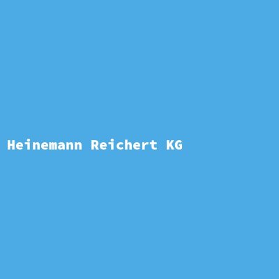 Manufacturer: Heinemann Reichert KG