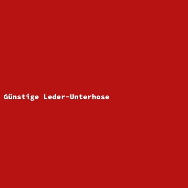 Günstige Leder-Unterhose